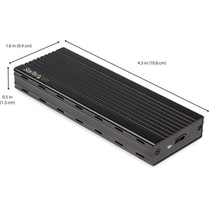 StarTech.com Box USB 3.1 Gen 2 Tipo-C per PCIe SSD -M.2 NVMe Disco Rigido - 1 x SSD supportato - 1 x Alloggiamento totale 