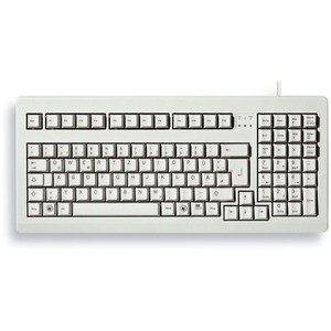 CHERRY G80-1800 Keyboard - Cable Connectivity - USB Interface - English (US) - Light Grey - USB Interface - English (US)