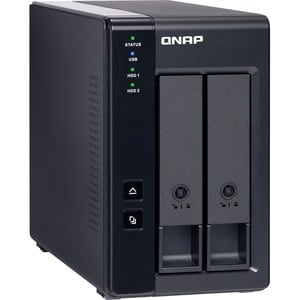 QNAP TR-002 2 x Total Bays DAS Storage System Desktop - Serial ATA/600 Controller - RAID Supported - 0, 1, JBOD RAID Levels