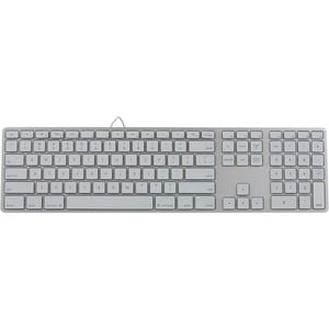 Matias RGB Backlit Wired Aluminum Keyboard for Mac - Silver - Cable Connectivity - USB 2.0 Type A Interface - 104 Key(s) -