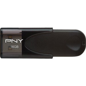 PNY 16GB Attaché 4 2.0 Flash Drive - 16 GB - USB 2.0 Type A - Black - 1 Year Warranty DRIVE