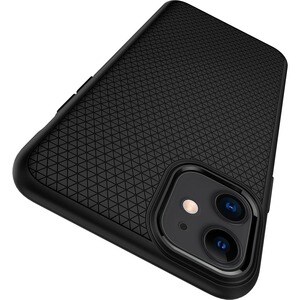 Spigen Liquid Air Case for Apple iPhone 11 Smartphone - Matte Black - Shock Absorbing - Thermoplastic Polyurethane (TPU), 