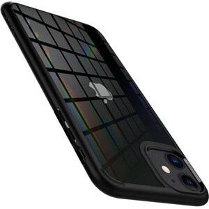 Spigen Ultra Hybrid Case for Apple iPhone 11 Smartphone - Matte Black - Thermoplastic Polyurethane (TPU), Polycarbonate