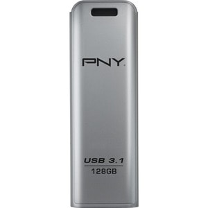 PNY Elite Steel 3.1 128 GB USB 3.1 Flash-Laufwerk - Edelstahl - 80 MB/s Read Speed - 20 MB/s Write Speed - 1 Stück