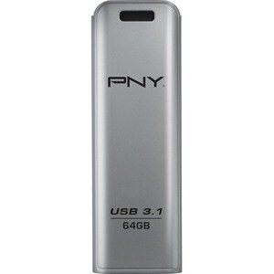 PNY Elite Steel 3.1 64 GB USB 3.1 Flash-Laufwerk - Edelstahl - 80 MB/s Read Speed - 20 MB/s Write Speed - 1 Stück
