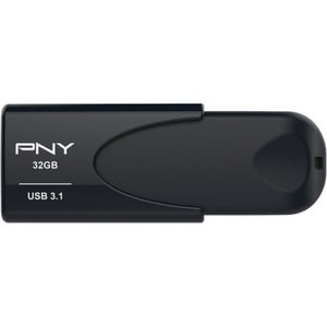 PNY Attaché 4 3.1 32 GB USB 3.1 Typ A Flash-Laufwerk - Schwarz - 80 MB/s Read Speed - 20 MB/s Write Speed - 1 / Pack