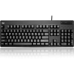 Adesso EasyTouch 630SB-TAA - Smart Card Reader Keyboard (TAA Compliant) - Cable Connectivity - USB Interface - 104 Key Win