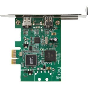 StarTech.com 2 Port PCI Express FireWire Card - TI TSB82AA2 Chipset - Plug-and-Play - PCIe 1394a FireWire Adapter (PEX1394