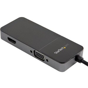 StarTech.com USB 3.0 to HDMI and VGA Adapter -4K/1080p USB Type A Dual Monitor Multiport Display Adapter Converter -Extern