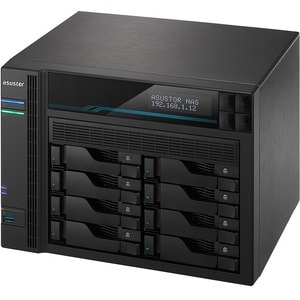 ASUSTOR Lockerstor 8 AS6508T SAN/NAS Storage System - Intel Atom C3538 Quad-core (4 Core) 2.10 GHz - 8 x HDD Supported - 8