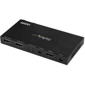 StarTech.com HDMI Splitter - 2 Port - 4K 60Hz with Built-In Scaler - HDCP 2.2 - EDID Emulation - 7.1 Surround Sound - This