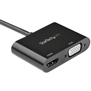 StarTech.com DisplayPort to HDMI VGA Adapter - DP 1.2 HBR2 to HDMI 2.0 4K 60Hz or VGA Monitor Converter - Digital Video Di