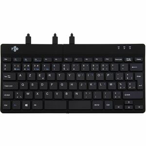 R-Go Split Break Keyboard - Cable Connectivity - USB Type C Interface - Belgian - AZERTY Layout - Black - Scissors Keyswit