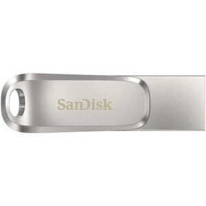 SanDisk Ultra Dual Drive Luxe 128 GB USB 3.1 (Gen 1) Type A, USB 3.1 (Gen 1) Type C Flash Drive - Stainless Steel - 150 MB