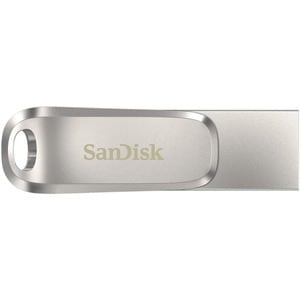 SanDisk Ultra Dual Drive Luxe 128 GB USB Type C, USB Type A Flash Drive - Stainless Steel - 150 MB/s Read Speed - 1 / Piece