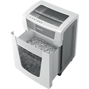 Leitz IQ Office Pro Paper Shredder - Continuous Shredder - Super Micro Cut - 7 Per Pass - for shredding Staples, Paper Cli