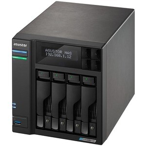 ASUSTOR Lockerstor 4 AS6604T SAN/NAS Storage System - Intel Celeron J4125 Quad-core (4 Core) 2 GHz - 4 x HDD Supported - 4