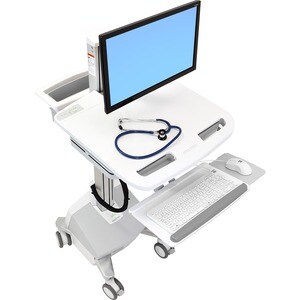 Ergotron StyleView Laptop Cart - 14.06 kg Capacity - 4 Casters - Aluminium