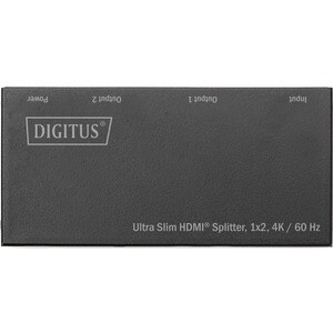 Digitus UltraSlim DS-45322 Signalverteiler - Metall - 4096 x 2160 - 1 x HDMI Ein - 2 x HDMI Aus - USB