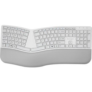 Kensington Pro Fit Ergo Wireless Keyboard-Gray - Wireless Connectivity - Bluetooth/RF - 2.40 GHz - USB Interface - Grey