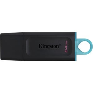 Kingston DataTraveler Exodia 64GB USB 3.2 (Gen 1) Flash Drive - 64 GB - USB 3.2 (Gen 1) - Black, Teal - 5 Year Warranty