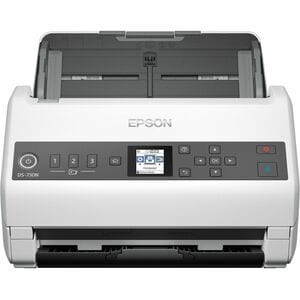 Epson DS-730N Sheetfed Scanner - 600 dpi Optical - 8-bit Color - 8-bit Grayscale - 40 ppm (Mono) - 40 ppm (Color) - Duplex