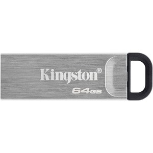 Kingston DataTraveler Kyson 64 GB USB 3.2 (Gen. 1) Typ A Flash-Laufwerk - Silber - 200 MB/s Read Speed - 1 Stück