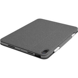 Logitech Folio Touch Keyboard/Cover Case for 27.9 cm (11") Apple iPad Air (4th Generation) Tablet - Oxford Gray - Scuff Re