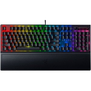 Razer BlackWidow V3 - Green Switch - US - Black - Cable Connectivity - USB Interface - 107 Key(s) - Multimedia Hot Key(s) 