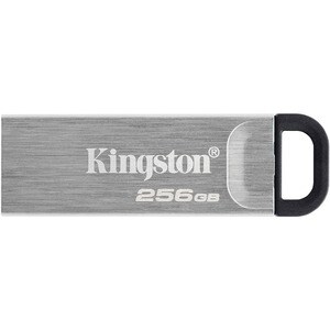 Kingston DataTraveler Kyson DTKN 256 GB USB 3.2 (Gen 1) Type A Flash Drive - Silver - 200 MB/s Read Speed - 60 MB/s Write 