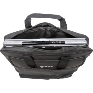 London Laptop Bag 15.6", Top Loader, Black, LOW COST, Accessories Pocket, Shoulder Strap (removable), Cheaper alternative 