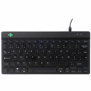 R-Go Compact Break Keyboard - Cable Connectivity - USB Type C Interface - LED - Belgian - AZERTY Layout - Black - Scissors