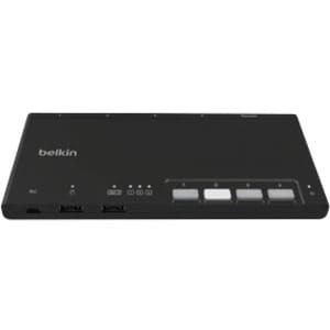Belkin Secure F1DN004MOD-KM-4 KM Switchbox - TAA Compliant - 4 Computer(s) - 1 Local User(s) - 4 x USB - Desktop, Under Table
