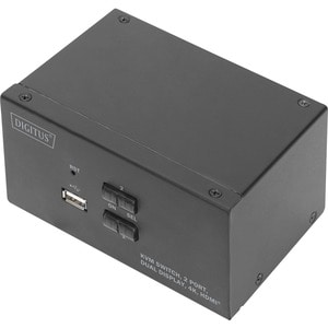 Digitus DS-12860 KVM Switchbox - 2 Computer(s) - 1 Local User(s) - 3840 x 2160 - 5 x USB - 6 x HDMI - Desktop