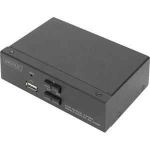 Digitus DS-12870 KVM Switchbox - 2 Computer(s) - 1 Local User(s) - 3840 x 2160 - 5 x USB - 3 x HDMI - Desktop
