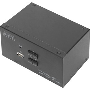 Digitus DS-12860 KVM-Switchbox - 2 Computer - 1 Lokaler Benutzer(n) - 3840 x 2160 - 5 x USB - 6 x HDMI - Desktop