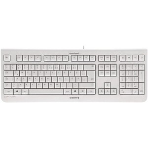 CHERRY KC 1000 Keyboard - Cable Connectivity - USB Interface - English (UK) - QWERTY Layout - Pale Gray - LPK Keyswitch - 