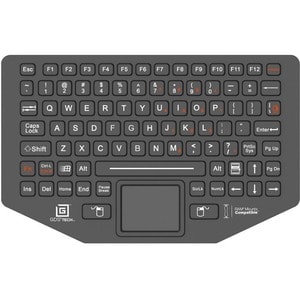 GDS Keyboard with Track Pad - Cable Connectivity - USB 2.0 Interface - 89 Key(s) - Rugged - Notebook - TouchPad - Mac, PC