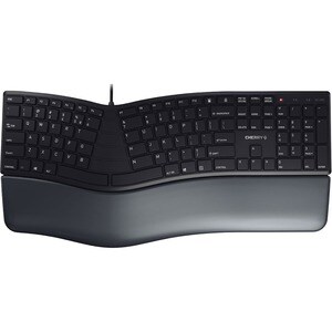 CHERRY ERGO KC 4500 Robust Tastatur - Kabel Konnektivität - USB Schnittstelle - Französisch - AZERTY Layout - Schwarz - 10
