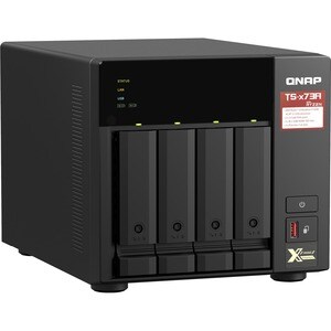 QNAP TS-473A-8G 4 x Total Bays NAS Storage System - 5 GB Flash Memory Capacity Ryzen V1500B Quad-core (4 Core) 2.20 GHz - 