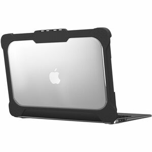 MAXCases Extreme Shell-L for MacBook Air 13.3" (2018-2021 w/Touch ID - Intel/M1 Chips) (Black/Clear) - For Apple MacBook A