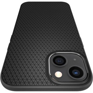 Spigen Liquid Air Case for Apple iPhone 13 Smartphone - Geometric Pattern - Matte Black - OEM - Matte - Shock Absorbing, D