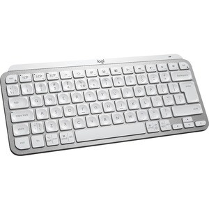 Logitech MX Keys Mini Keyboard - Wireless Connectivity - LED - English (US) - QWERTY Layout - Pale Gray - Bluetooth/RF - 1