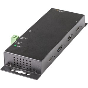 StarTech.com 4 Port USB C Hub 10Gbps, Metal Industrial USB-C Hub, 2x USB-C & 2x USB-A, ESD Surge Protection, Self-Powered 