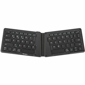Targus AKF003UK Keyboard - Wireless Connectivity - English (UK) - QWERTZ Layout - Black - Bluetooth - 5.1 - 2.40 GHz - iOS