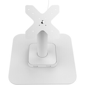 CTA Digital VESA Compatible Desk Mount with USB Ports and Cable Routing (White) - 75 x 75, 100 x 100 - VESA Mount Compatib