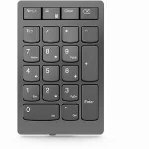 Lenovo GO Keypad - Wireless Connectivity - Storm Grey - Scissors Keyswitch - RF - 2.40 GHz - 21 Key(s) - Calculator, TAB, 