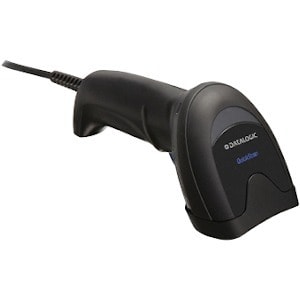 Handheld Barcode Scanner Kit - Cable Connectivity - Black - USB Cable Included - 398.78 mm Scan Distance - 1D, 2D - Imager