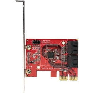 StarTech.com SATA PCIe Card, 4 Port PCIe SATA Expansion Card, 6Gbps, Stacked Connectors, Non-RAID, PCI Express to SATA Con