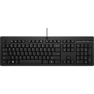 Clavier HP 125 - Câble Connectivité - USB Interface - Français - Noir - Piston plongeur Pavé Numérique - PC, Mac
